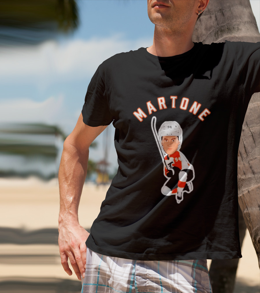 Philadelphia Flyers Porter Martone 94 Hockey Caricature T-Shirt