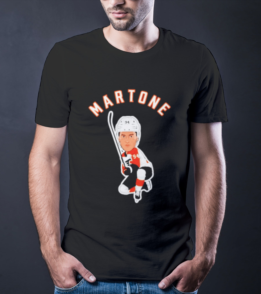 Philadelphia Flyers Porter Martone 94 Hockey Caricature T-Shirt