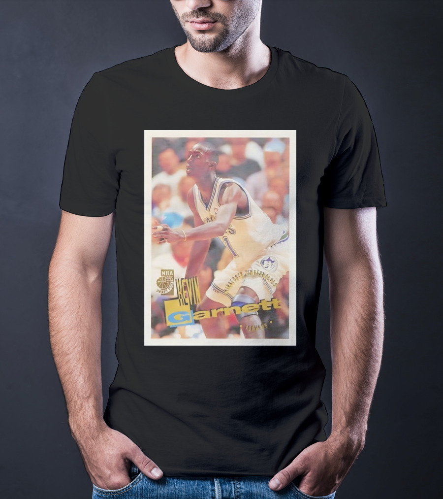 Kevin Garnett NBA 1995 Minnesota Timberwolves Rookie Card Forward T-Shirt