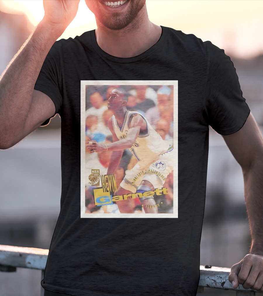 Kevin Garnett NBA 1995 Minnesota Timberwolves Rookie Card Forward T-Shirt