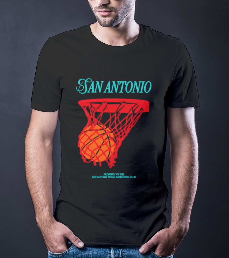 San Antonio Spurs Basketball Property Of The San Antonio Texas Basketball Club T-Shirt