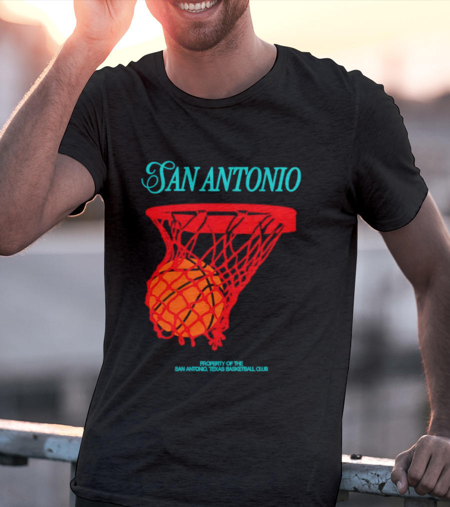 San Antonio Spurs Basketball Property Of The San Antonio Texas Basketball Club T-Shirt