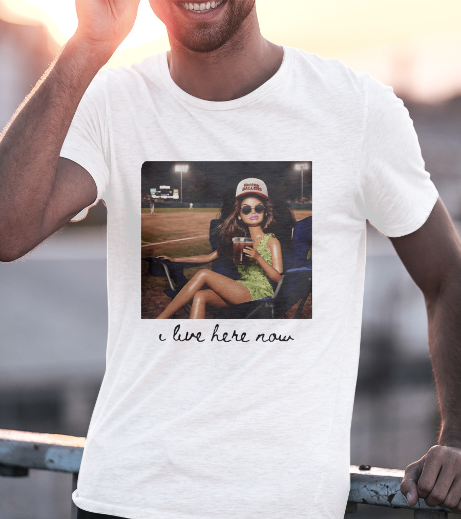 Barbie Doll Baseball Mom Kansas Ballers I Live Here Now T-Shirt