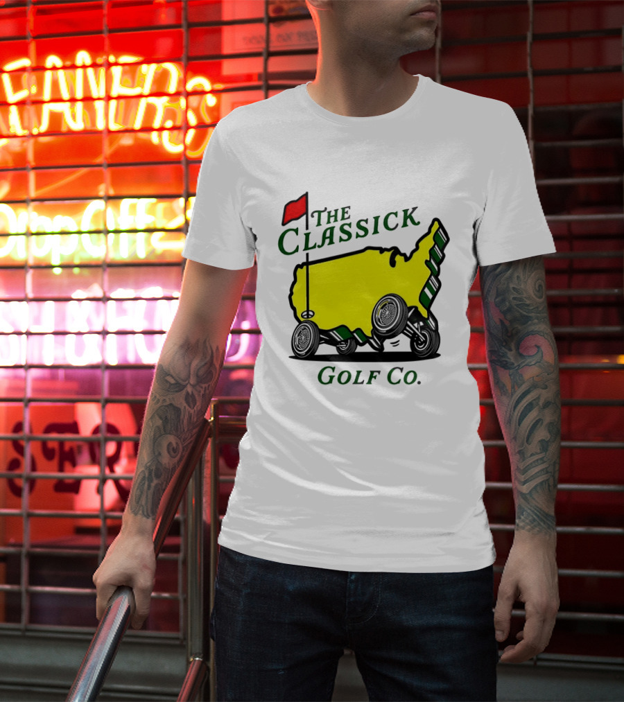 The Classick Golf Co Masters USA Map Golf Cart T-Shirt