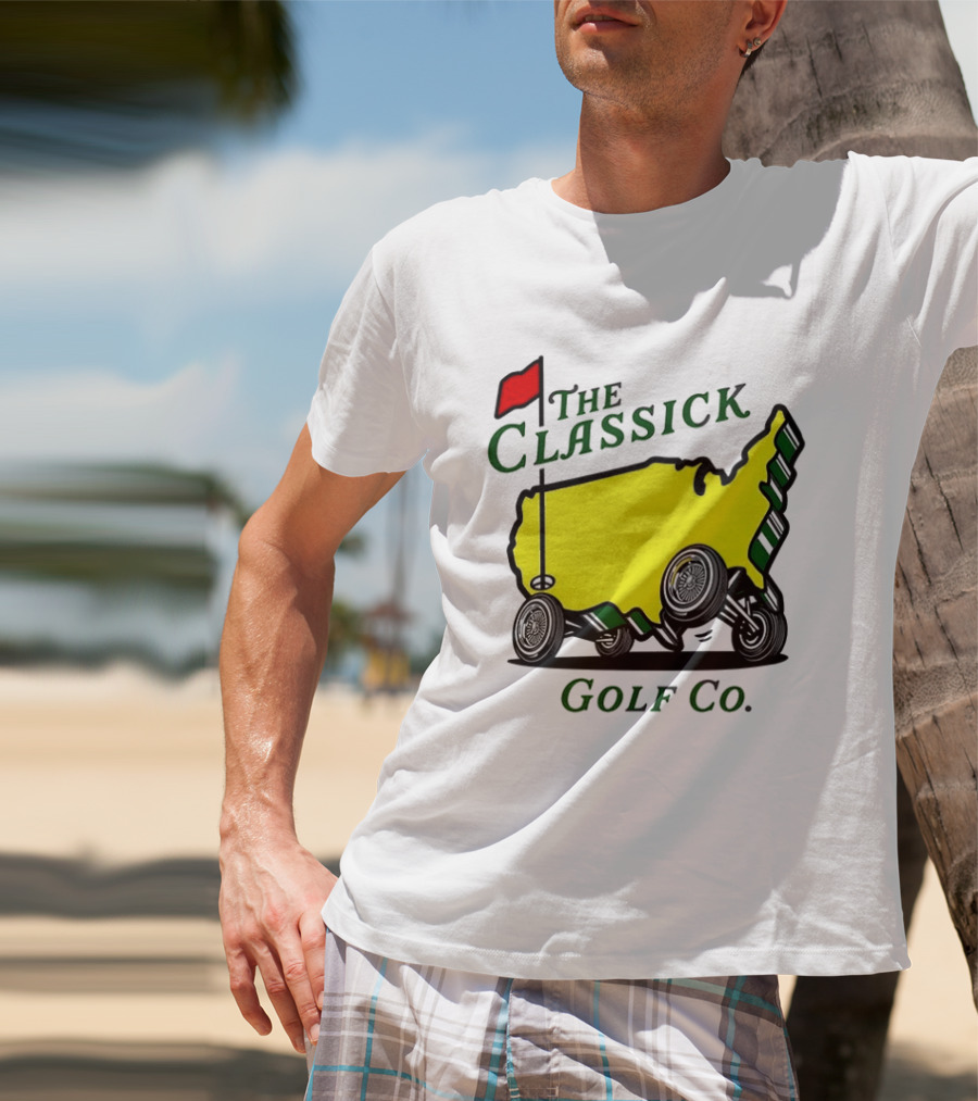 The Classick Golf Co Masters USA Map Golf Cart T-Shirt
