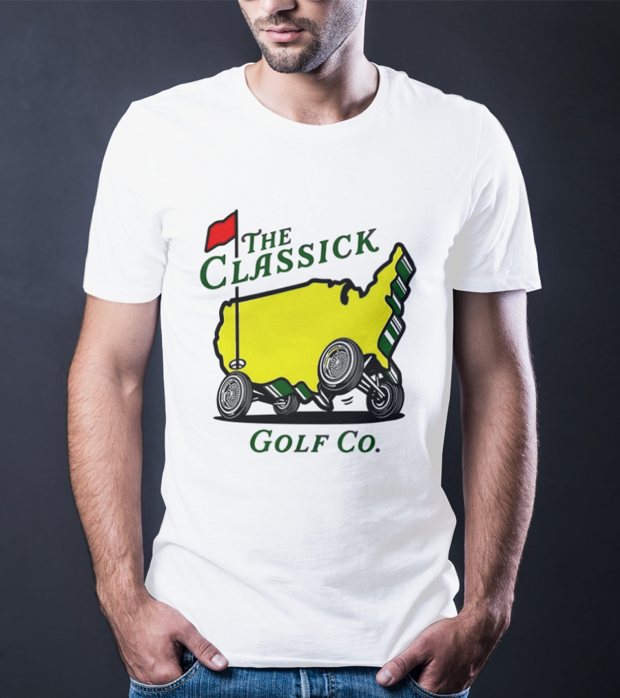 The Classick Golf Co Masters USA Map Golf Cart T-Shirt