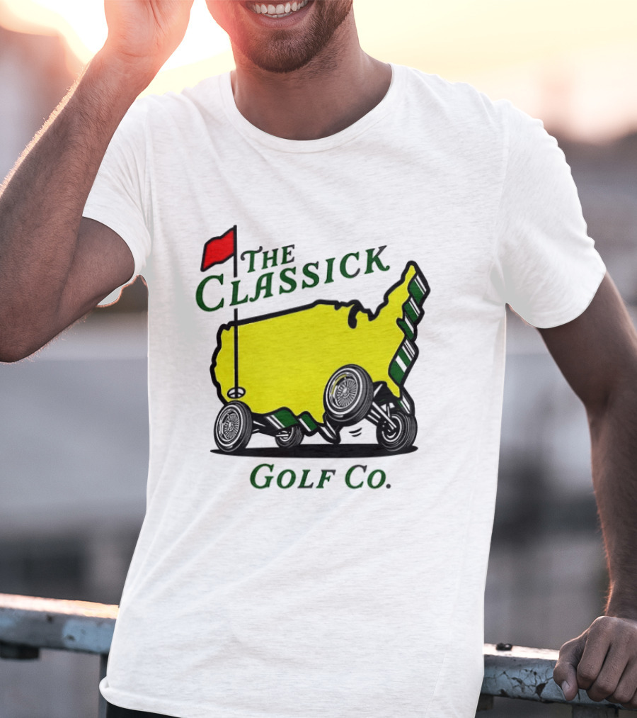 The Classick Golf Co Masters USA Map Golf Cart T-Shirt