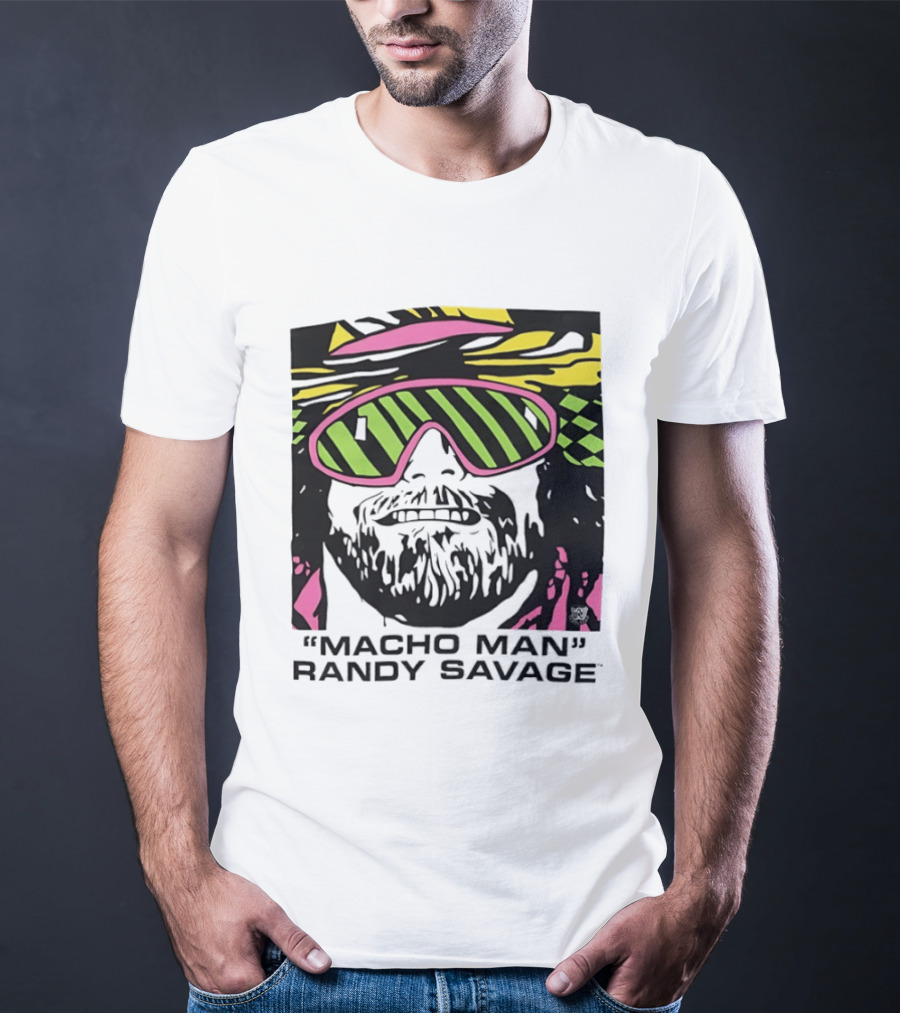 Macho Man Randy Savage Retro Style Neon T-Shirt