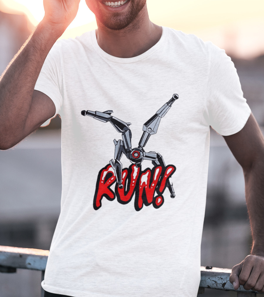 Robot Leaper ARC Raiders RUN Cyborg Invasion T-Shirt