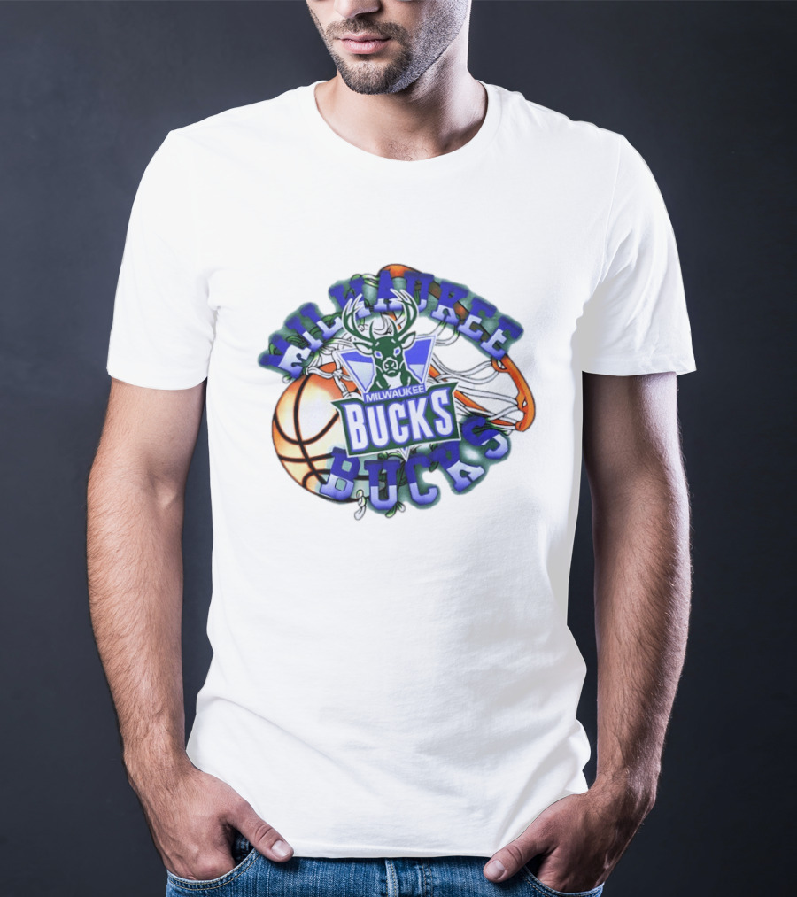 Milwaukee Bucks Basketball Hoop Deer T-Shirt