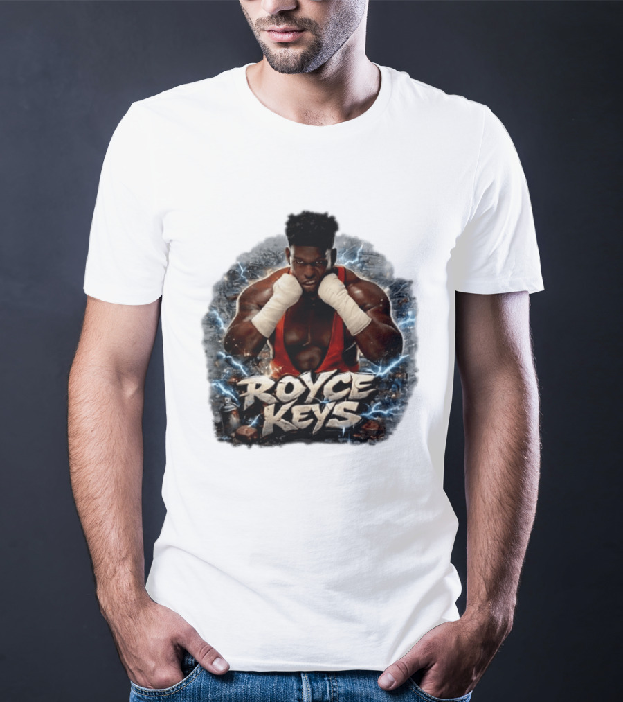 Royce Keys AEW Boxing Pose Lightning T-Shirt