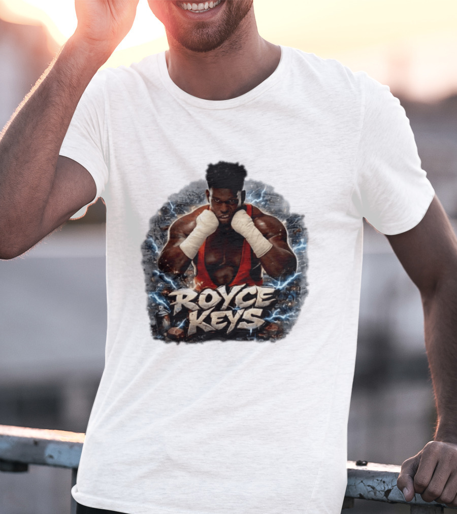 Royce Keys AEW Boxing Pose Lightning T-Shirt