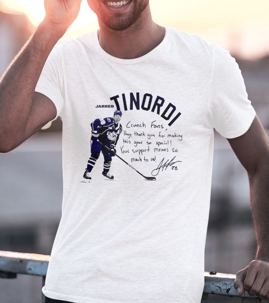 Syracuse Crunch Jarred Tinordi Fans Huge Thank You For Making This Year Special Your Support Means So Much T-Shirt