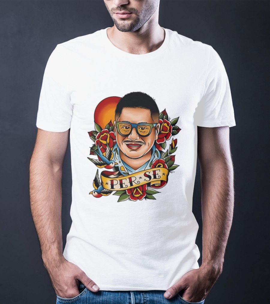 Per Se Old School Tattoo Roses Swallow T-Shirt