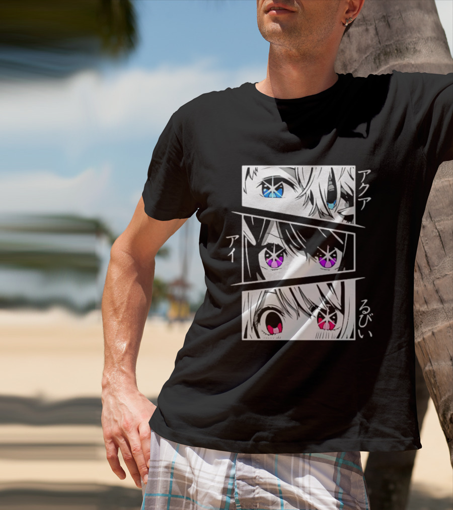 Aqua Ai And Ruby Eyes Oshi No Ko Anime Characters T-Shirt