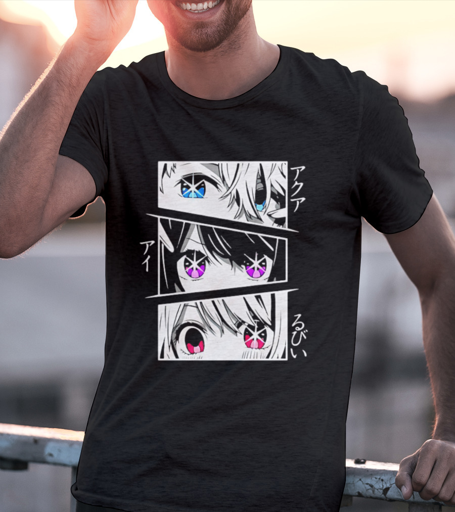 Aqua Ai And Ruby Eyes Oshi No Ko Anime Characters T-Shirt