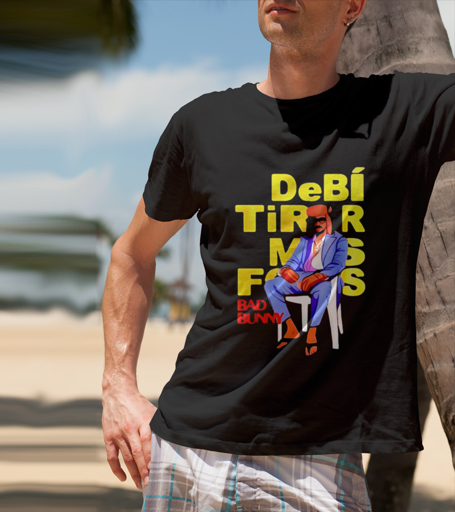 Bad Bunny DeBí Tirar Más Fotos Cartoon Style 2026 World Tour T-Shirt