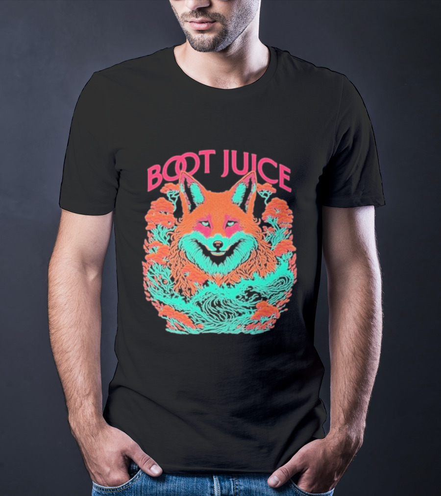 Boot Juice Psychedelic Neon Fox T-Shirt
