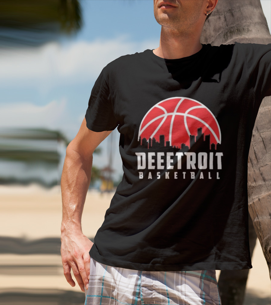 Deeetroit Basketball Cityline Detroit Pistons 2026 T-Shirt