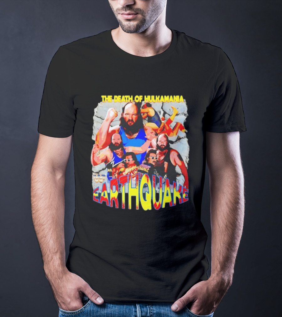 The Death Of Hulkamania WWF Earthquake Wrestling T-Shirt