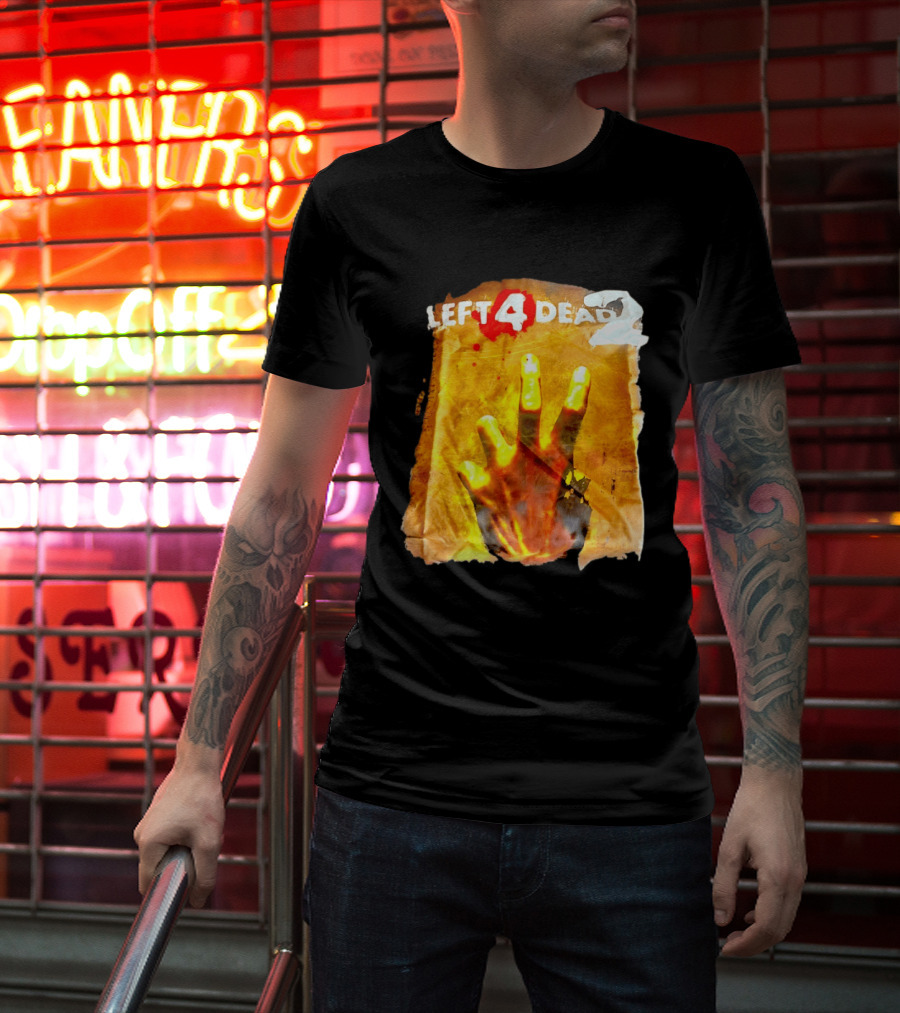 Left 4 Dead 2 Zombie Hand Iconic Horror Game T-Shirt
