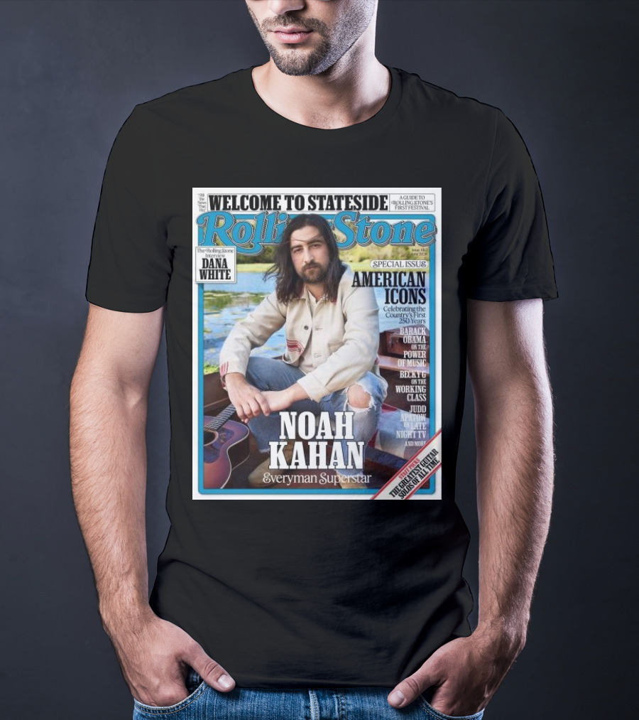 Welcome To Stateside Rolling Stone Noah Kahan Special Issue American Icons Everyman Superstar T-Shirt