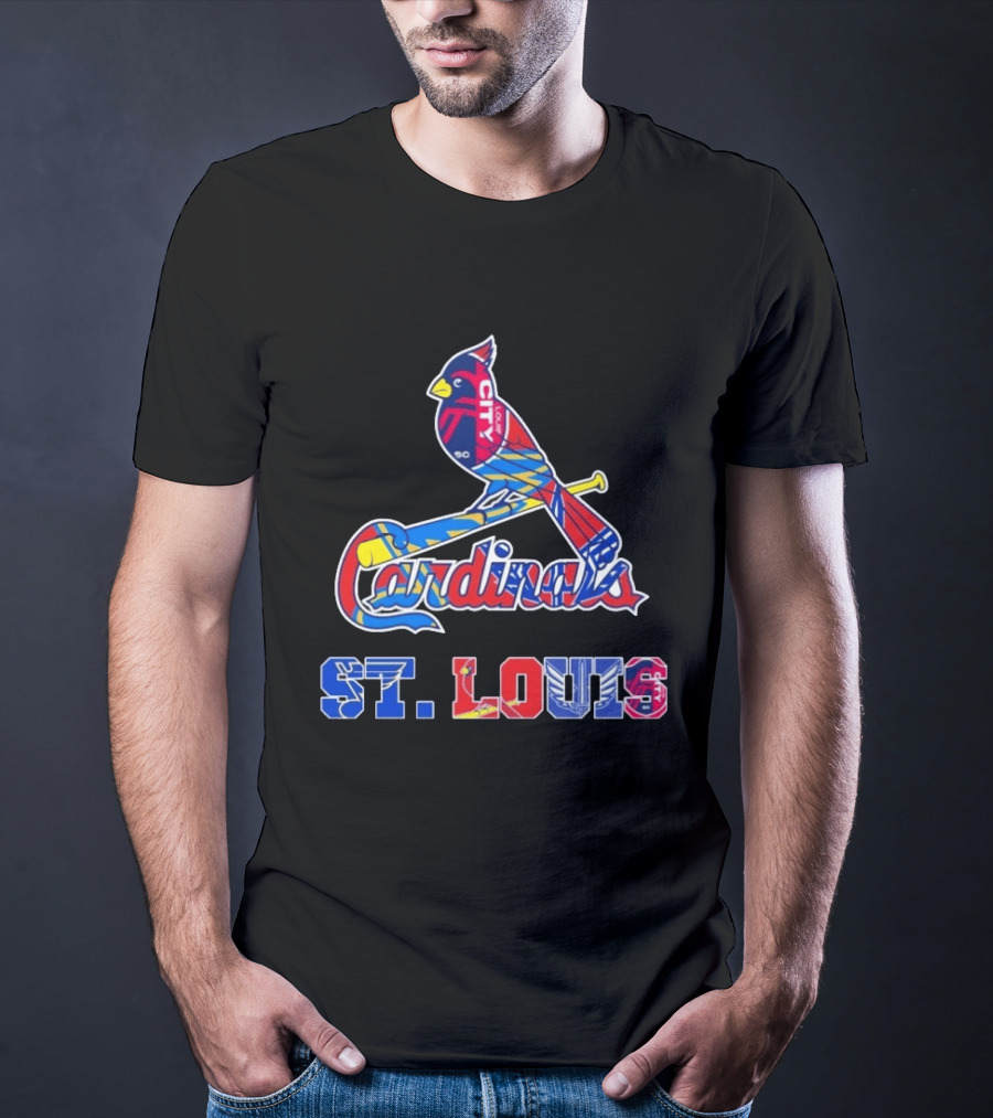 St Louis Cardinals City Soccer Blue And Red Sports Teams T-Shirt