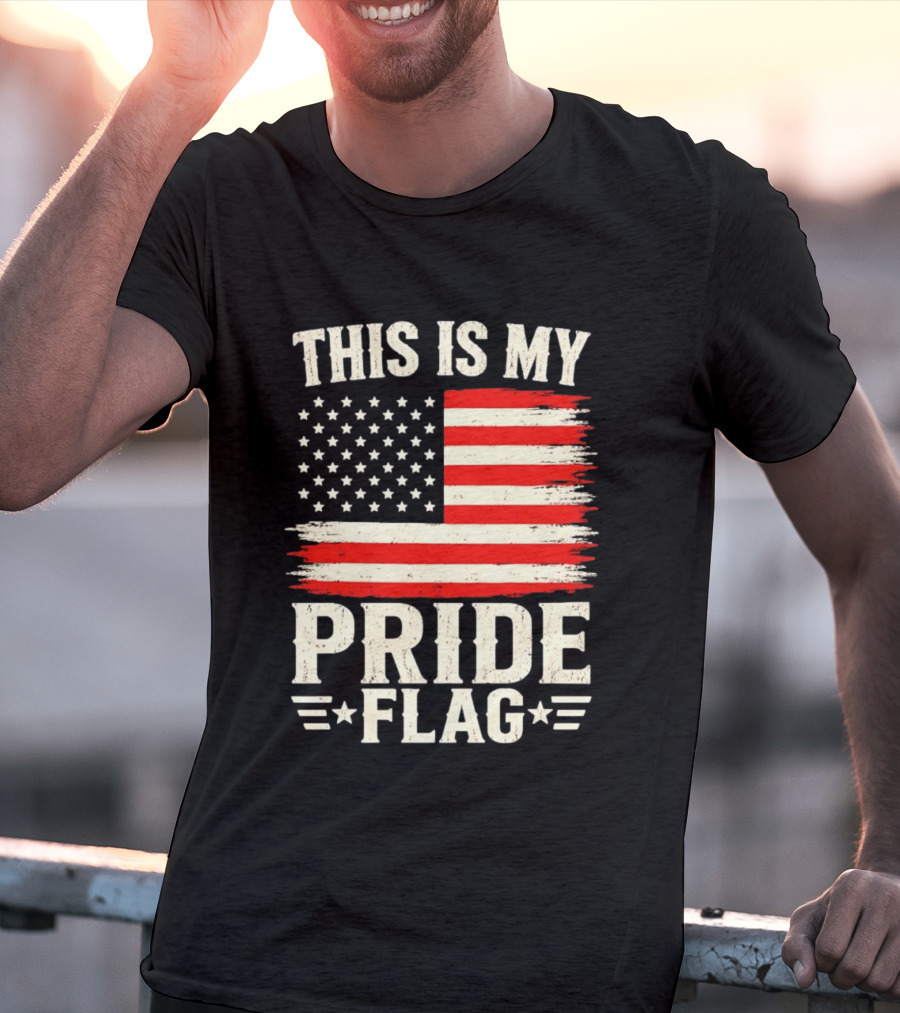 This Is My Pride Flag American Flag Stars And Stripes T-Shirt