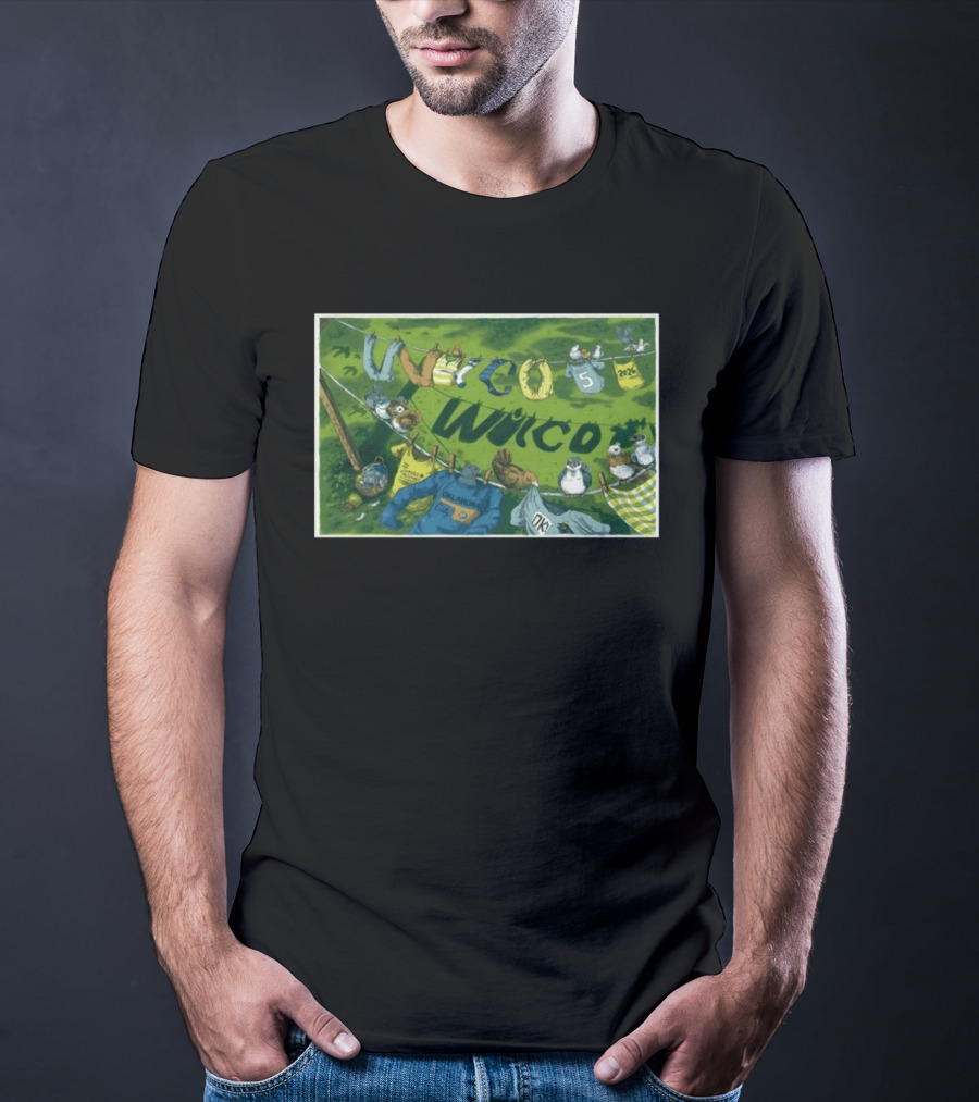 Wilco Oklahoma City OK 5 5 2026 Tour Birds And Clothesline T-Shirt