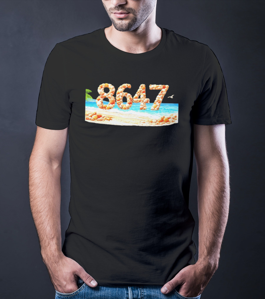 8647 Beach Edition Sun Sand Seashells Tropical Paradise T-Shirt
