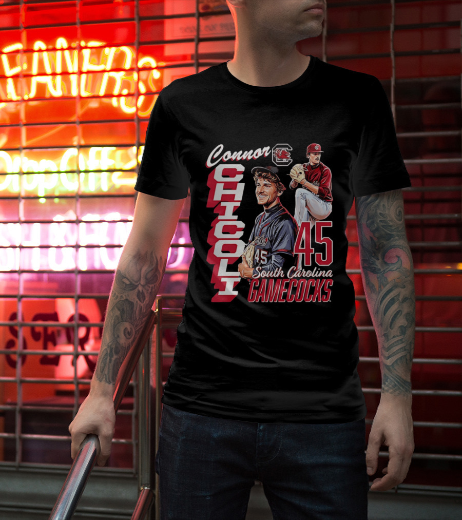 Connor Chicoli 45 South Carolina Gamecocks T-Shirt