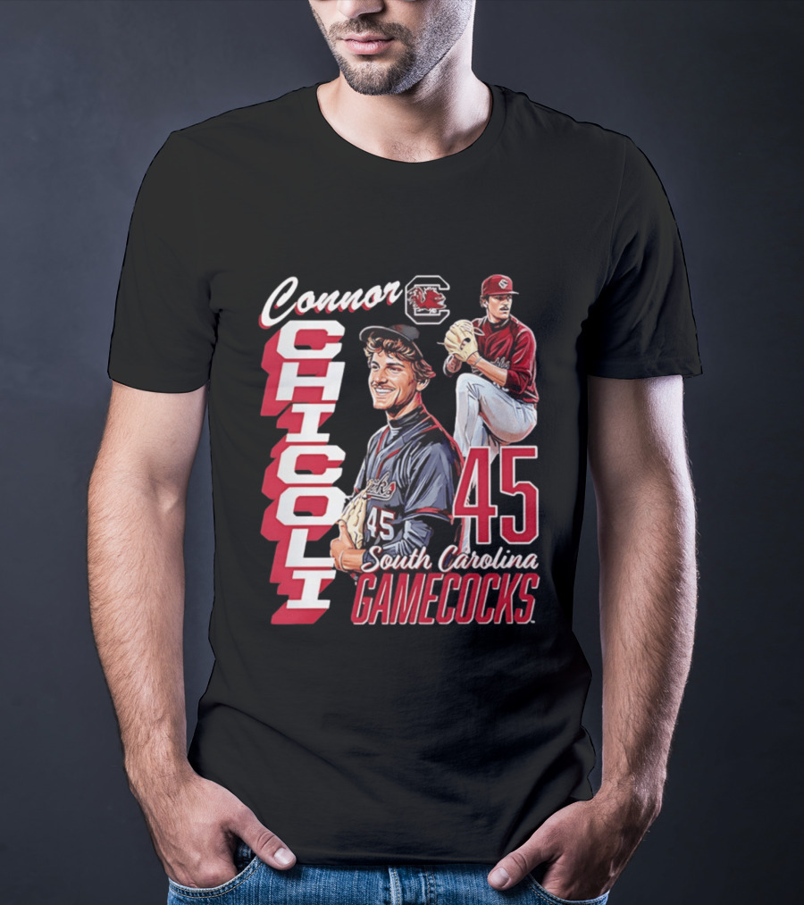 Connor Chicoli 45 South Carolina Gamecocks T-Shirt
