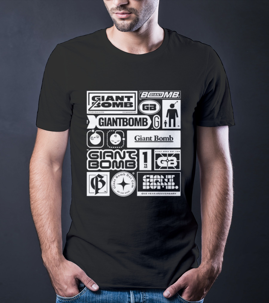 Giant Bomb Racing GB Icons And Logos Collection T-Shirt