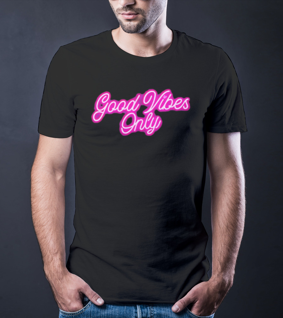 Good Vibes Only Neon Purple Script T-Shirt