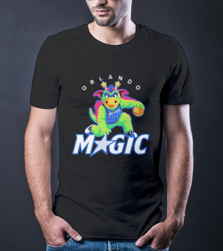 NBA Orlando Magic Stuff The Magic Dragon Basketball T-Shirt