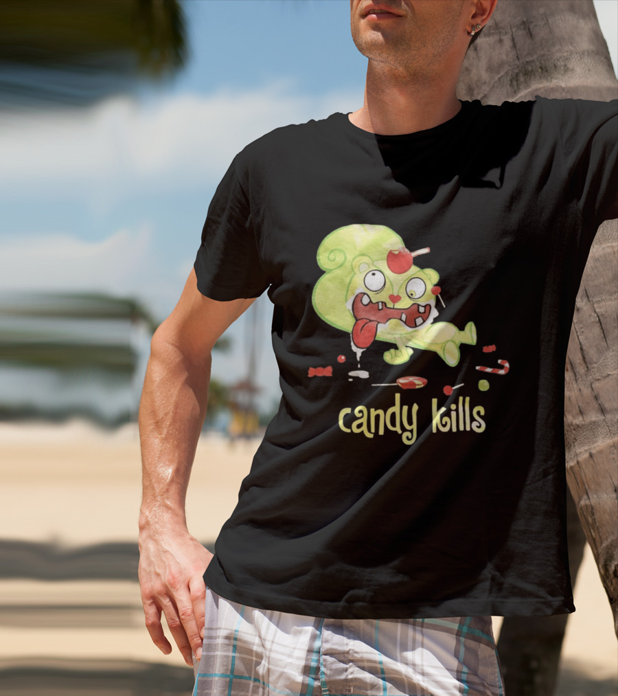 Candy Kills Cartoon Character Overloaded On Sweets T-Shirt