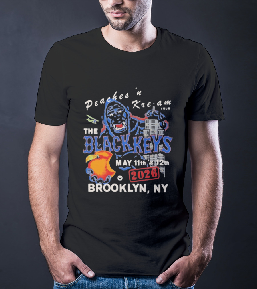 Peaches 'n Kream Tour The Black Keys May 11th 12th 2026 Brooklyn NY T-Shirt