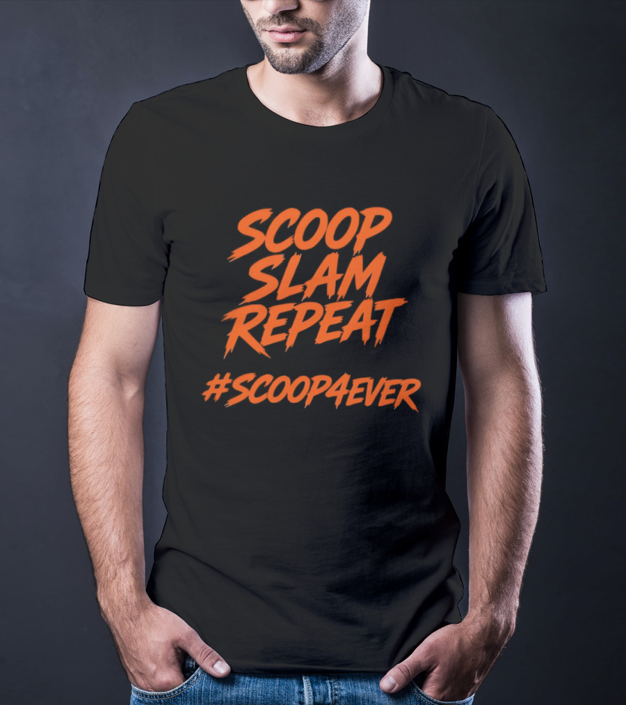 Scoop Slam Repeat Orange Hashtag Scoop4Ever T-Shirt