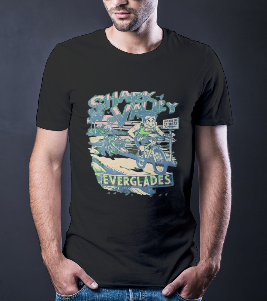Shark Valley Everglades Beware Of Gators Biking Adventure T-Shirt