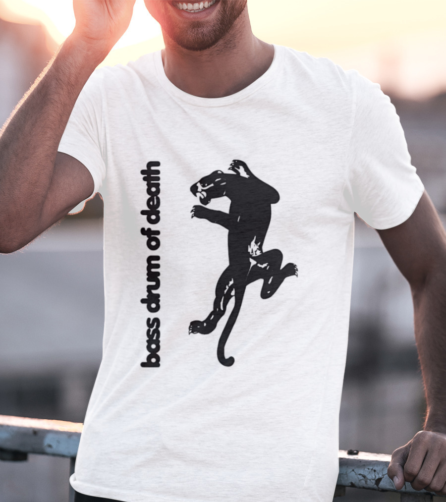 Black Panthers Bass Drum Of Death Panther Silhouette Jumping T-Shirt