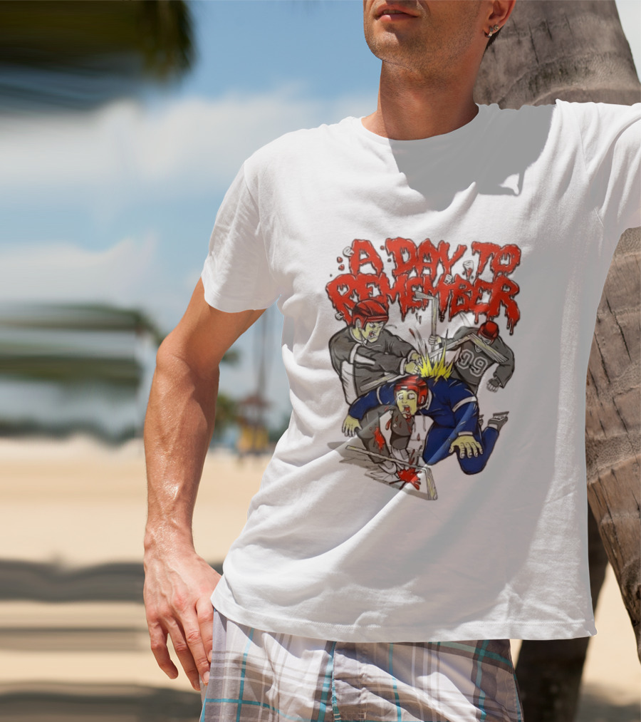 A Day To Remember Hockey Players Fighting Scene T-Shirt