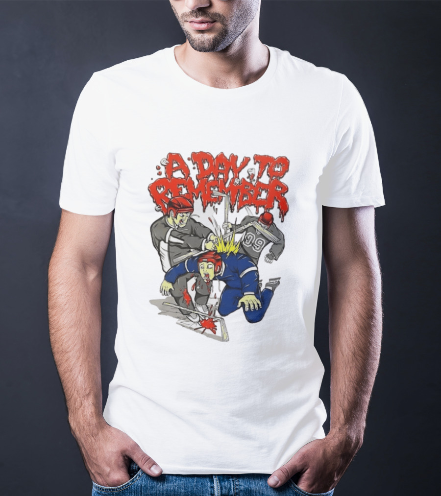 A Day To Remember Hockey Players Fighting Scene T-Shirt