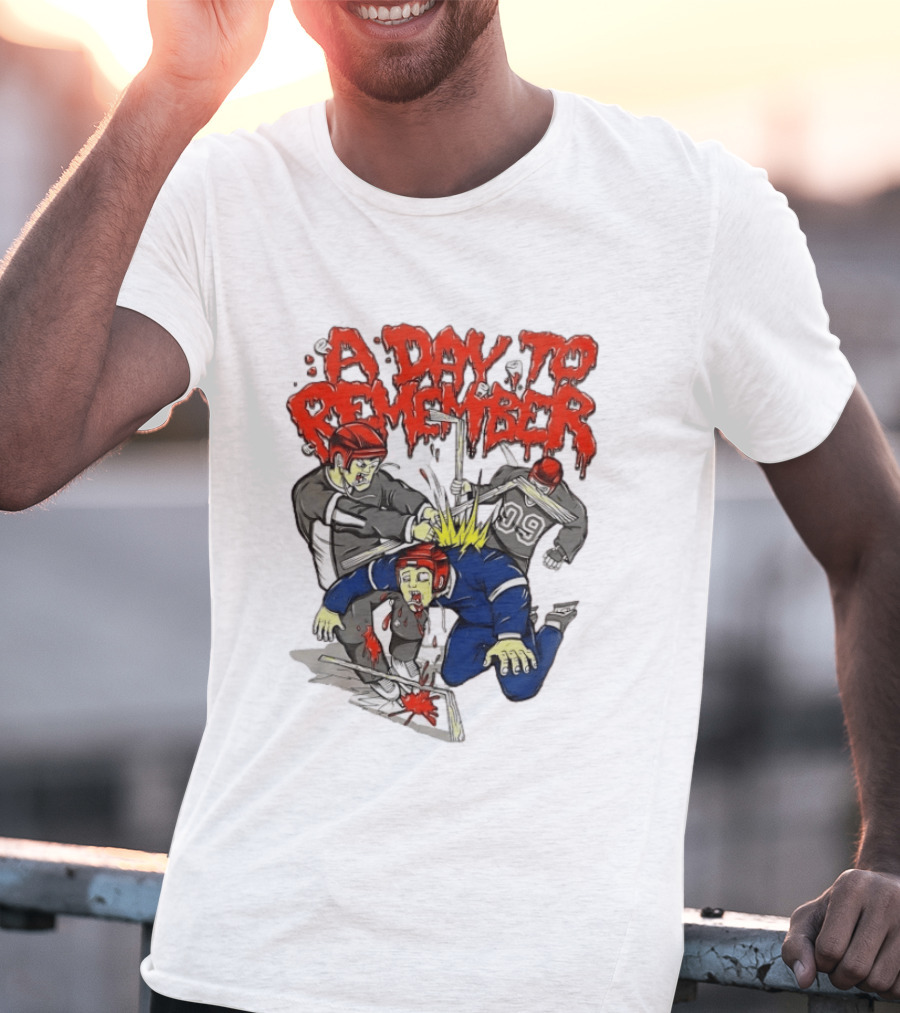 A Day To Remember Hockey Players Fighting Scene T-Shirt
