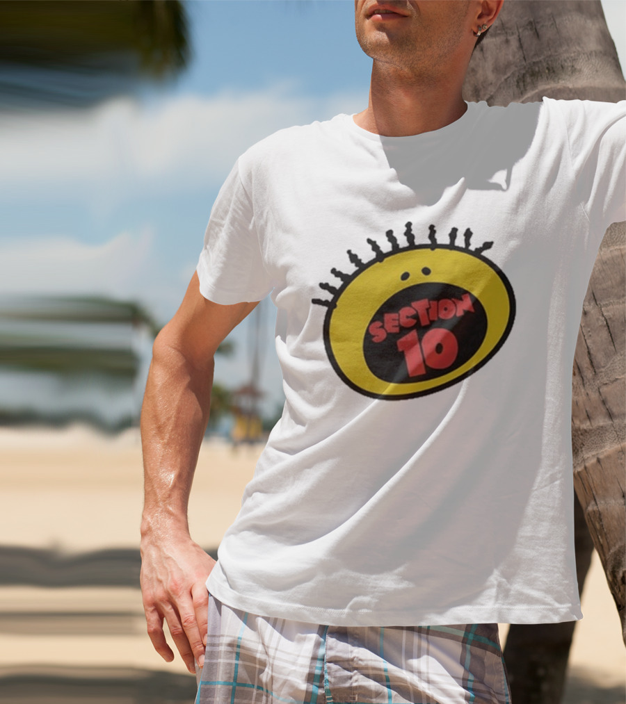 Section 10 Bold Yellow Oval Red T-Shirt