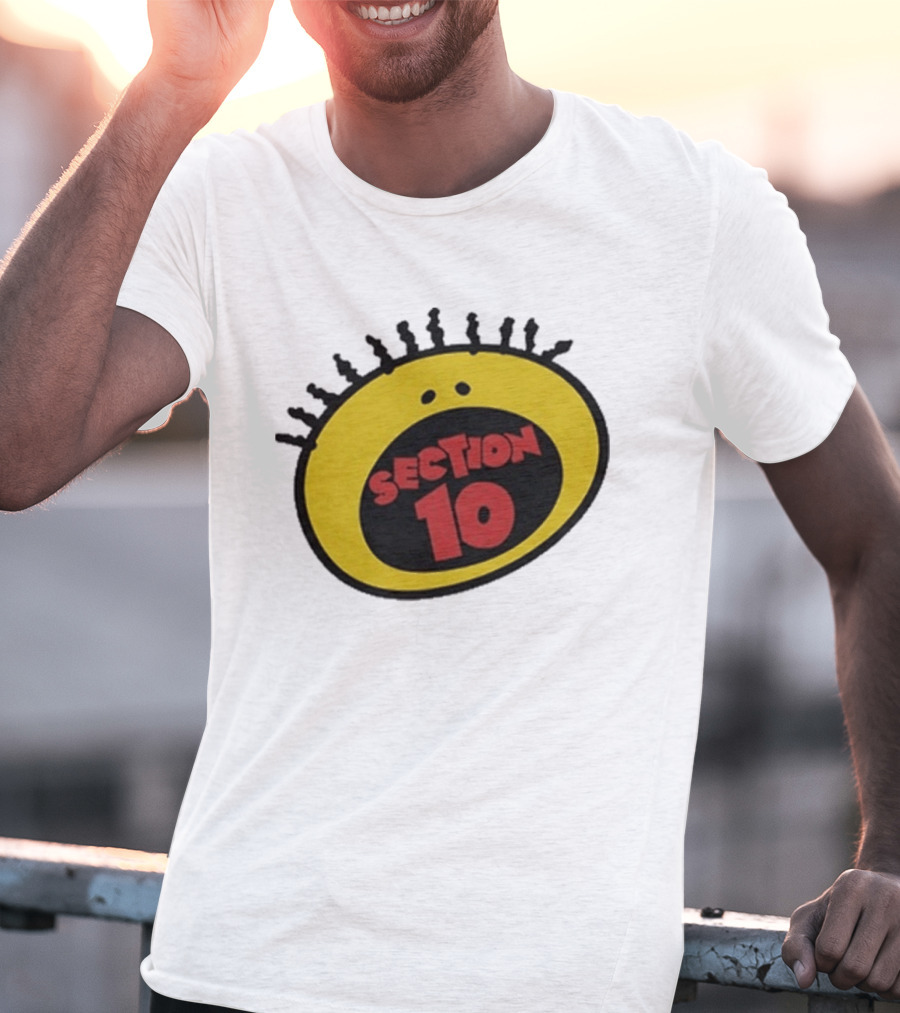 Section 10 Bold Yellow Oval Red T-Shirt