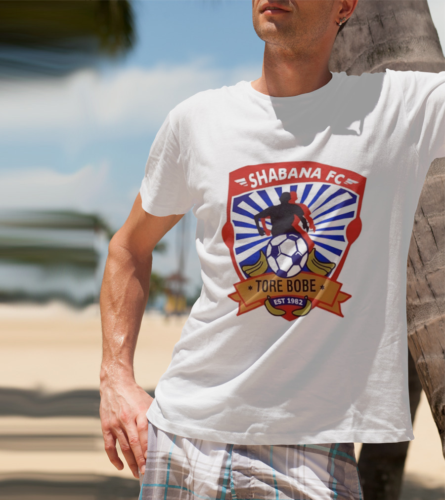 Shabana FC Tore Bobe Est 1982 Soccer Emblem With Player And Ball T-Shirt