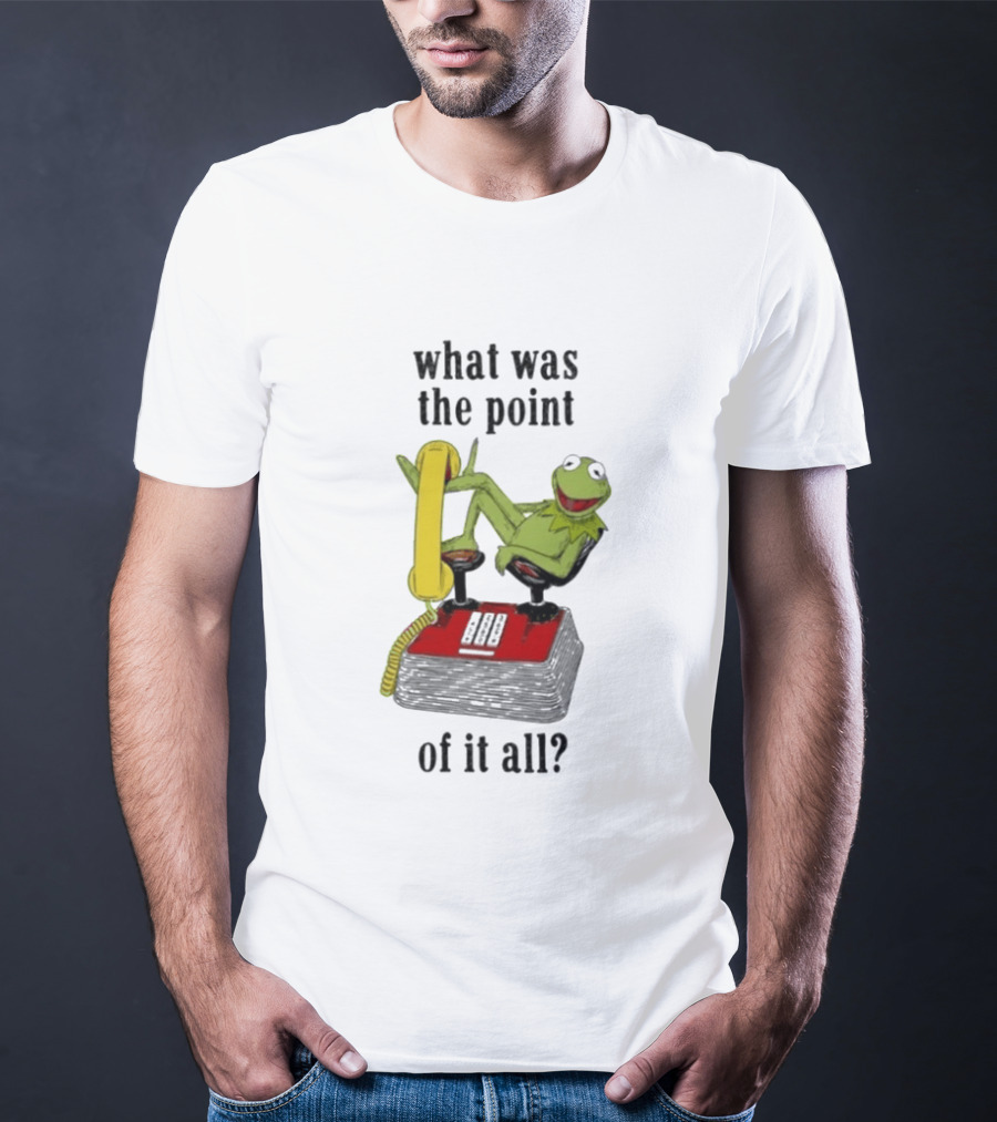Kermit Frog What Was The Point Of It All Vintage Telephone Mockery T-Shirt