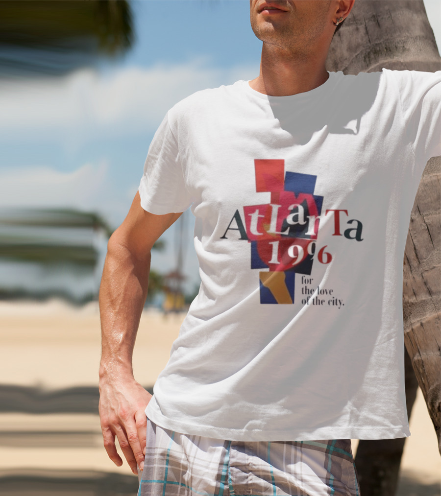 Atlanta 1996 For The Love Of The City Colorful Geometric Shapes T-Shirt