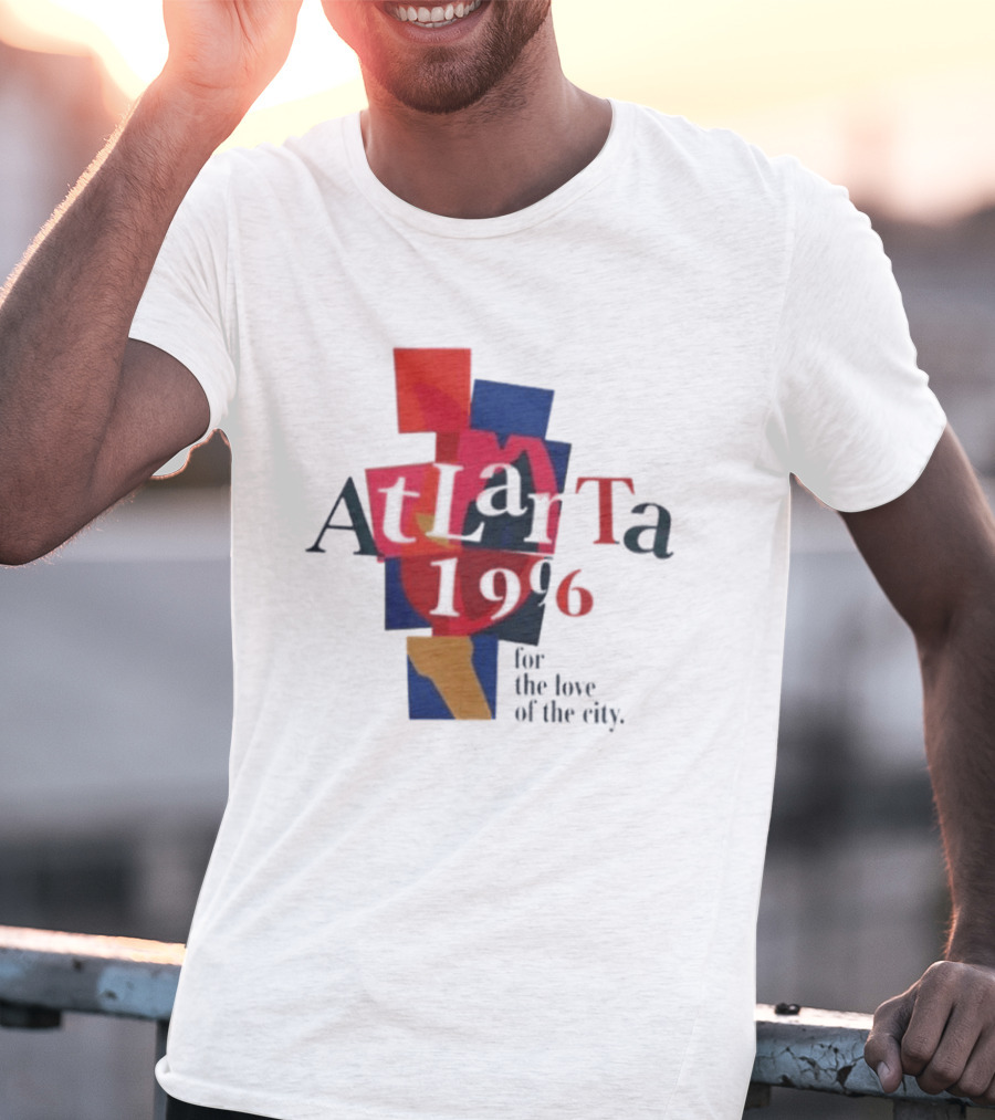 Atlanta 1996 For The Love Of The City Colorful Geometric Shapes T-Shirt