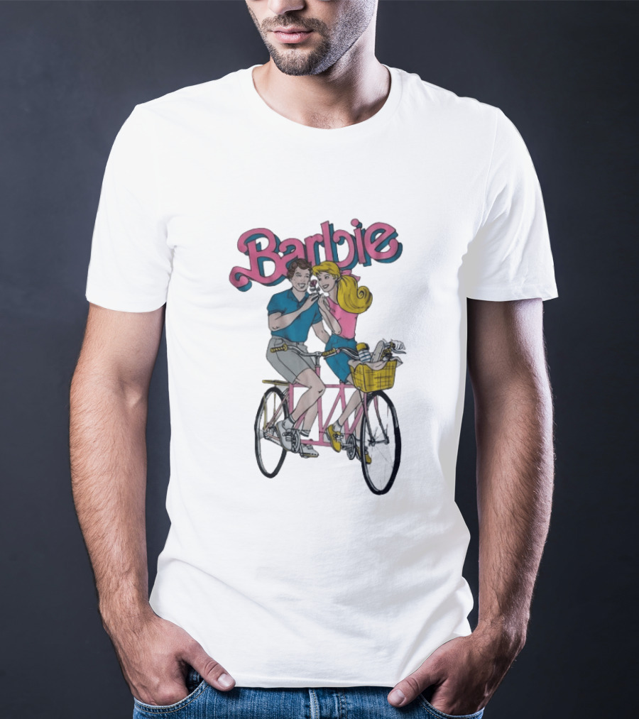 Barbie And Ken Biking Adventure With Ice Cream And Basket T-Shirt